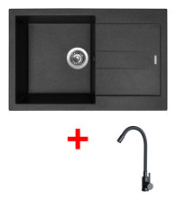 Sinks AMANDA 780 Granblack + ELASTA...